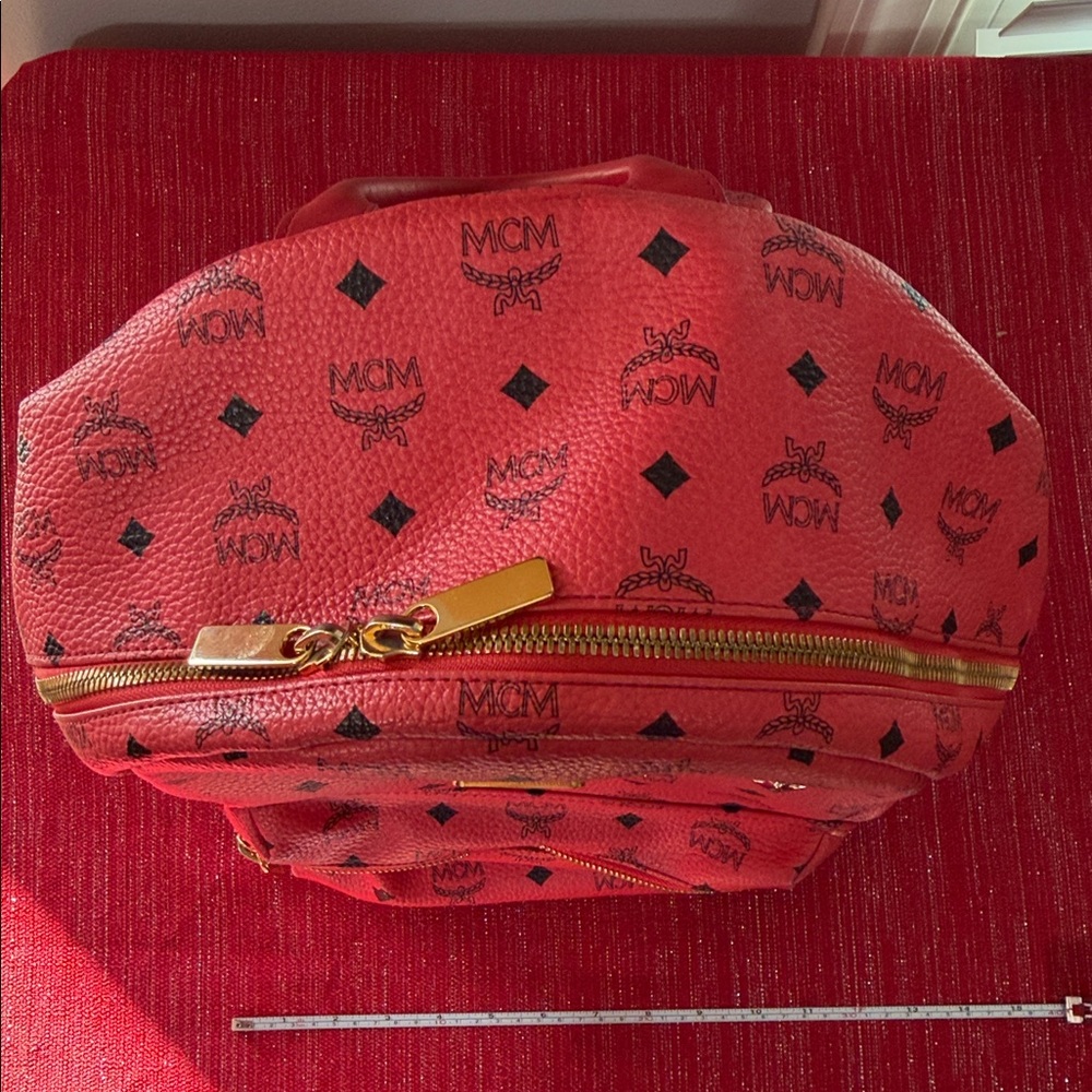 MCM Red Backpack 04514 - Picture 4 of 8